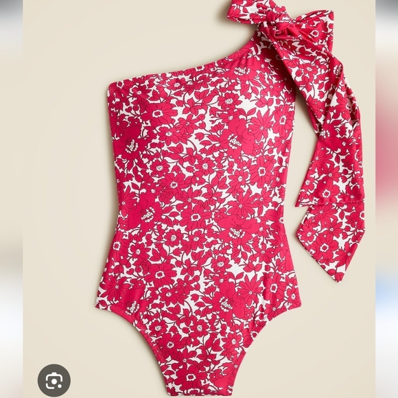 J. Crew Pink Floral One-Piece Swimsuit - Picture 1 of 9